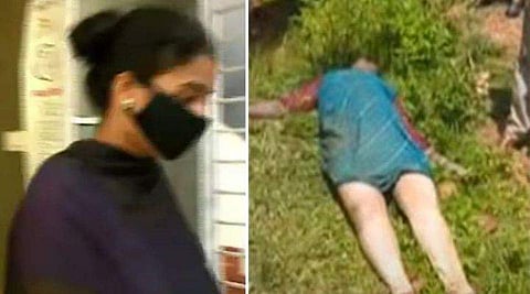 അറസ്റ്റിലായ രേഷ്മ, ആര്യയുടെ മൃതദേഹം / ടെലിവിഷന്‍ ചിത്രം