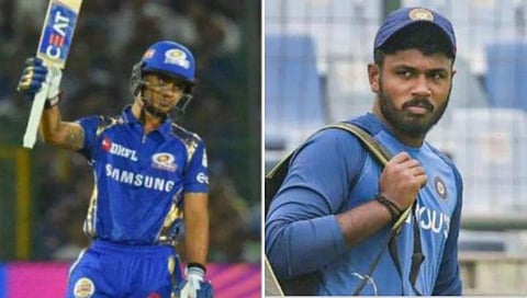 ഇഷൻ കിഷൻ, സഞ്ജു സാംസൺ/ഫോട്ടോ: ട്വിറ്റർ