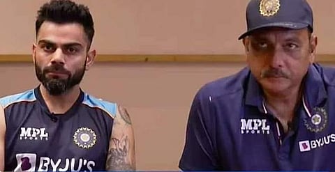 വിരാട് കോഹ് ലി, രവി ശാസ്ത്രി/ഫോട്ടോ: വീഡിയോ ദൃശ്യം