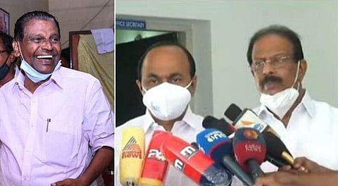 തിരുവഞ്ചൂര്‍ രാധാകൃഷ്ണന്‍, വി ഡി സതീശന്‍, കെ സുധാകരന്‍