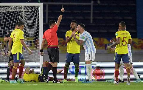 അർജന്റീന-കൊളംബിയ മത്സരത്തിൽ നിന്ന്/ഫോട്ടോ: ട്വിറ്റർ