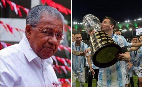 'ഈ കിരീടധാരണം എത്ര സുന്ദരം'; ആവേശക്കോപ്പയ്‌ക്കൊപ്പം കൂടി മുഖ്യമന്ത്രിയും