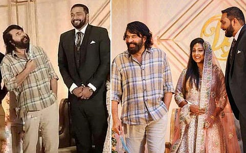 വിവാഹ റിസപ്ഷനിൽ പങ്കെടുക്കാനെത്തിയ മമ്മൂട്ടി/ ഫേയ്സ്ബുക്ക്