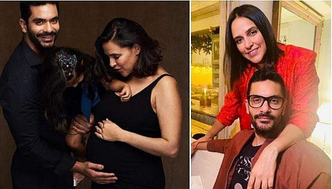 നേഹ ദൂപിയയും അങ്കത് ബേദിയും മകൾ മെഹറും/ ഇൻസ്റ്റ​ഗ്രാം