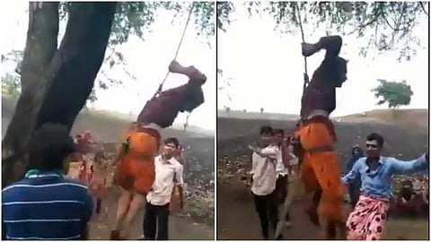 യുവതിയെ ക്രൂരമായി മര്‍ദ്ദിക്കുന്ന അച്ഛനും ബന്ധുക്കളും വീഡിയോ ദൃശ്യം