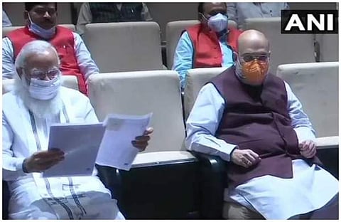 ബിജെപി പാര്‍ലമെന്ററി പാര്‍ട്ടി യോഗത്തില്‍ മോദിയും അമിത് ഷായും/എഎന്‍ഐ