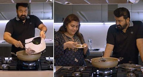 മോഹൻലാലിന്റെ കുക്കിങ് വിഡിയോയിൽ നിന്ന്