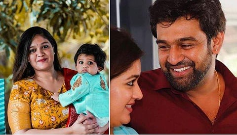 മേഘ്ന രാജ് മകനൊപ്പം, മേഘനരാജ് ചിരഞ്ജീവി സർജയ്ക്കൊപ്പം/ ഇൻസ്റ്റ​ഗ്രാം