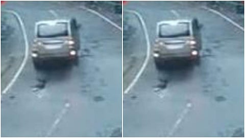 നായയെ കാറില്‍ കെട്ടിവലിക്കുന്നതിന്റെ വീഡിയോ ദൃശ്യം