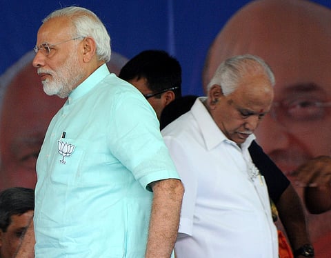 പ്രധാനമന്ത്രി നരേന്ദ്ര മോദിക്കൊപ്പം ബി എസ് യെഡിയൂരപ്പ/ഫയല്‍