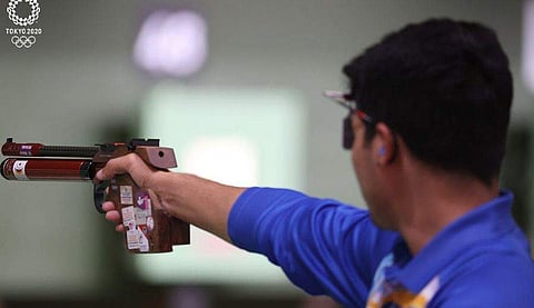 സൗരഭ് ചൗധരി മത്സരത്തിനിടെ/ ട്വിറ്റർ