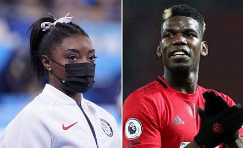 സിമോണ്‍ ബൈല്‍സ്, പോള്‍ പോഗ്ബ/ഫോട്ടോ: ട്വിറ്റര്‍