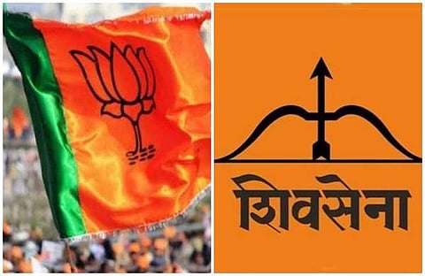 ബിജെപി, ശിവസേന പതാകകള്‍