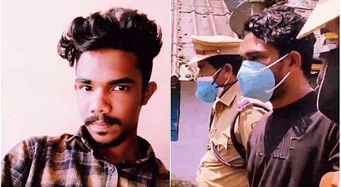 പ്രതി അര്‍ജുന്‍, തെളിവെടുപ്പിന് കൊണ്ടു വന്നപ്പോള്‍ / ടെലിവിഷന്‍ ചിത്രം