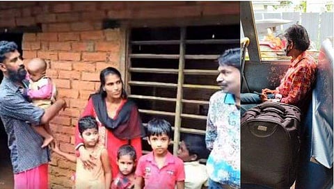 സന്തോഷ് പണ്ഡിറ്റ് വെഞ്ഞാറമൂട്ടിലെ കുടുംബത്തിനൊപ്പം/ വിഡിയോ സ്ക്രീൻഷോട്ട്