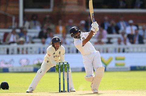 അജിന്‍ക്യ രഹാനെയുടെ ബാറ്റിങ് / ട്വിറ്റര്‍ ചിത്രം