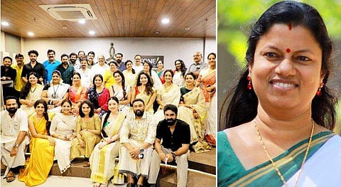 അമ്മ മീറ്റിങ്ങിൽ നിന്ന്, ബിന്ദു കൃഷ്ണ/ ഫേയ്സ്ബുക്ക്