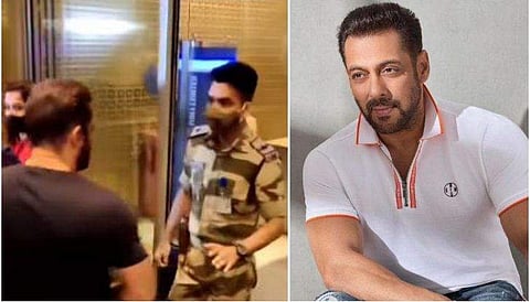 സൽമാൻഖാനെ സുരക്ഷാ ഉദ്യോ​ഗസ്ഥൻ തടയുന്നു/ വിഡിയോ സ്ക്രീൻഷോട്ട്