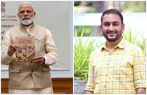 സ്വാതന്ത്ര്യസമര രക്തസാക്ഷികളുടെ ഡിക്ഷ്ണറി പ്രകാശിപ്പിക്കുന്ന പ്രധാനമന്ത്രി, പികെ ഫിറോസ്‌