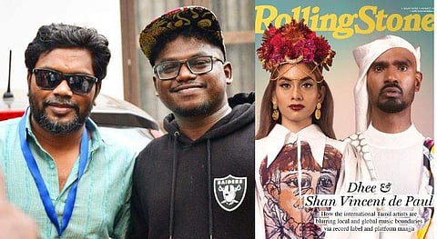 പാ രഞ്ജിത്തും അറിവും, ധീയും വിന്‍സന്റ് ഡീ പോളും റോളിങ് സ്‌റ്റോണ്‍ ഇന്ത്യയുടെ കവര്‍ ചിത്രത്തില്‍/ ഫേയ്സ്ബുക്ക്