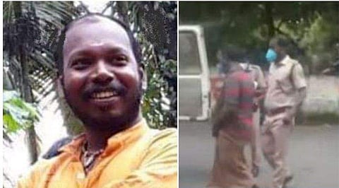 അറസ്റ്റിലായ രതീഷ് ചന്ദ്രന്‍ / ടെലിവിഷൻ ചിത്രം