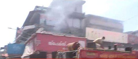 മിഠായി തെരുവിലുണ്ടായ തീപിടിത്തം