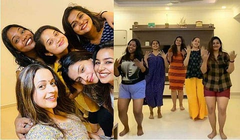 അടിച്ചുപൊളിച്ച് പെൺപട, വൈറലായി ഭാവനയുടേയും കൂട്ടുകാരികളുടേയും ഡാൻസ്; വിഡിയോ