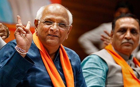 ഭൂപേന്ദ്ര പട്ടേല്‍, സമീപം വിജയ് രൂപാണി / പിടിഐ ചിത്രം