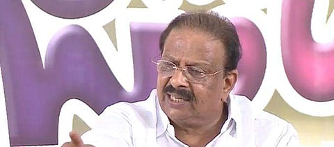 കെ സുധാകരന്റെ വാര്‍ത്താസമ്മേളനം / ടെലിവിഷന്‍ ചിത്രം