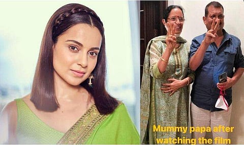 അഞ്ചാമത്തെ ദേശിയ പുരസ്കാരത്തിന് അഭിനന്ദനം, തലൈവി കണ്ട് അച്ഛനും അമ്മയും പറഞ്ഞത്; സന്തോഷത്തിൽ കങ്കണ