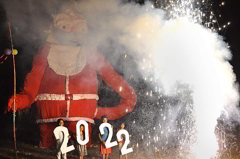 കൊച്ചിയിലെ പുതുവത്സരാഘോഷം/ഫോട്ടോ: പിടിഐ