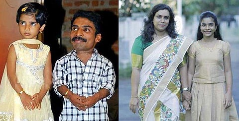 ​ഗിന്നസ് പക്രുവിനും ഭാര്യയ്ക്കുമൊപ്പം മകൾ/ ഫേയ്സ്ബുക്ക്