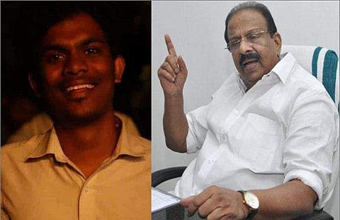 ധീരജ്, കെ സുധാകരന്‍/ ഫയല്‍ ചിത്രം