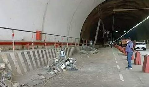 കുതിരാന്‍ തുരങ്കത്തില്‍ ലൈറ്റുകള്‍ തകര്‍ത്തനിലയില്‍, ടെലിവിഷന്‍ ചിത്രം