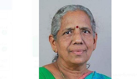 പഞ്ചായത്ത് പ്രസിഡന്റായി തെരഞ്ഞെടുക്കപ്പെട്ട കെ പത്മജ