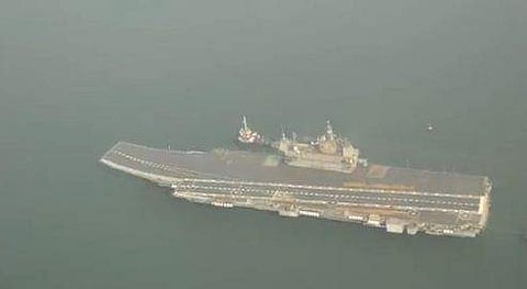 ഐഎന്‍എസ് വിക്രാന്ത് സമുദ്ര പരീക്ഷണത്തിന് വീണ്ടും നീറ്റിലിറങ്ങിയപ്പോള്‍, എഎന്‍ഐ