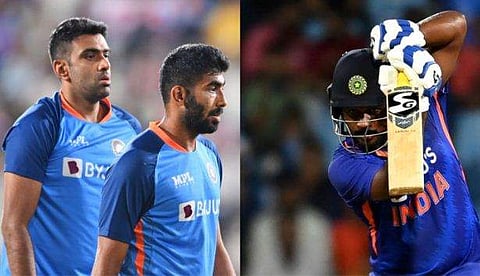 ആര്‍ അശ്വിന്‍, ബുമ്ര, സഞ്ജു/ഫോട്ടോ: എഎഫ്പി