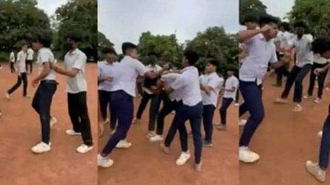 പ്ലസ് വണ്‍ വിദ്യാര്‍ഥിയെ മര്‍ദ്ദിക്കുന്നതിന്റെ വീഡിയോ ദൃശ്യം