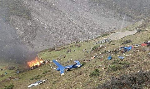 തകര്‍ന്ന ഹെലികോപ്റ്റര്‍