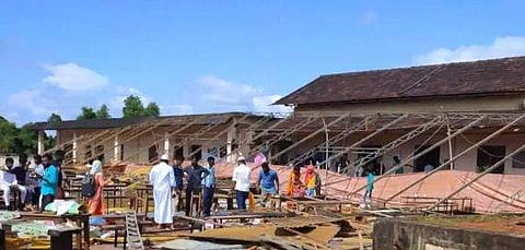 സ്‌കൂള്‍ ശാസ്ത്രമേളയ്ക്കിടെ പന്തല്‍ തകര്‍ന്നനിലയില്‍, സ്‌ക്രീന്‍ഷോട്ട്