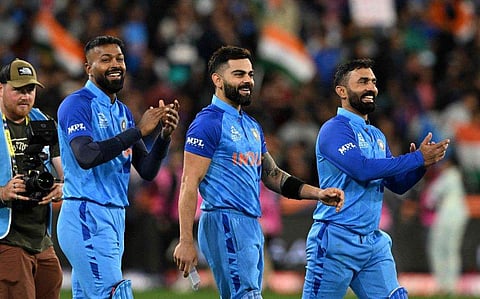 ഹര്‍ദിക്, കോഹ്‌ലി, കാര്‍ത്തിക്/ഫോട്ടോ: എഎഫ്പി