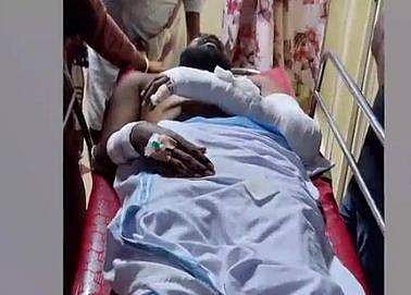 പരിക്കേറ്റ സൈഫുദ്ദീന്‍ ആശുപത്രിയില്‍/ ടിവി ദൃശ്യം