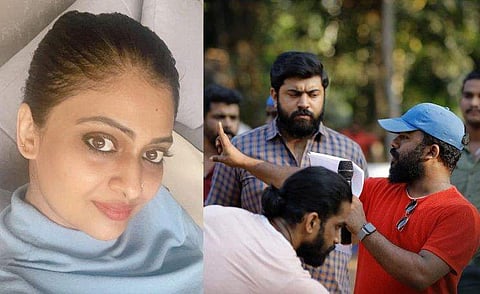 ഗീതു മോഹൻദാസ്, പടവെട്ട് ലൊക്കേഷനിൽ ലിജു കൃഷ്ണയും നിവിൻ പോളിയും/ ഫെയ്സ്ബുക്ക്