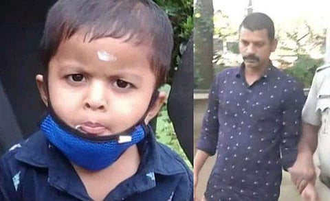 കൊല്ലപ്പെട്ട ആദിദേവ്, അയൽവാസി ജിതേഷ്/ ടെലിവിഷൻ ദൃശ്യം