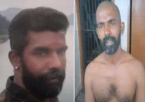 പിടിയിലായ സന്തോഷ്/ ടിവി ദൃശ്യം