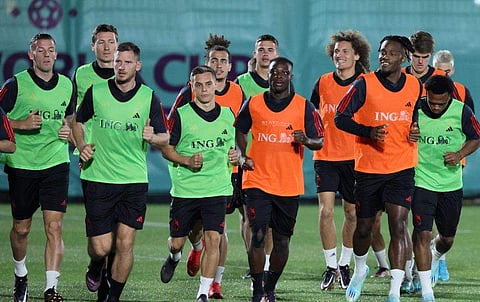 ബെല്‍ജിയം ടീം പരിശീലനത്തില്‍/ഫോട്ടോ: എഎഫ്പി