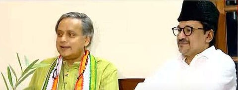 ശശി തരൂര്‍ പാണക്കാടെത്തിയപ്പോള്‍/വീഡിയോ സ്‌ക്രീന്‍ഷോട്ട്‌