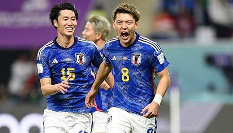 ജപ്പാന്‍ ടീമിന്റെ ആഹ്ലാദ പ്രകടനം, image credit: fifa world cup