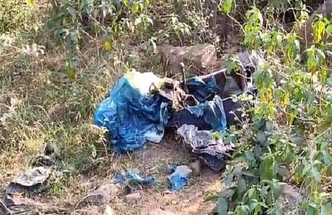 ശരീരഭാഗങ്ങള്‍ സഞ്ചിയില്‍ പൊതിഞ്ഞ നിലയില്‍ കണ്ടെത്തിയ സ്യൂട്ട്‌കേസ്/ ട്വിറ്റര്‍