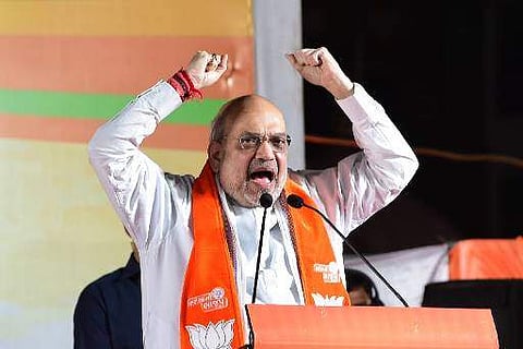 അമിത് ഷാ ബിജെപി തെരഞ്ഞെടുപ്പ് റാലിയില്‍/എഎഫ്പി